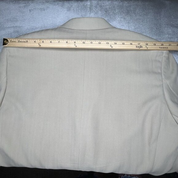 Joseph & Feiss SILK Blazer Mens 48 Long Beige Lined Sport Coat Jacket 3 Button - Picture 16 of 16